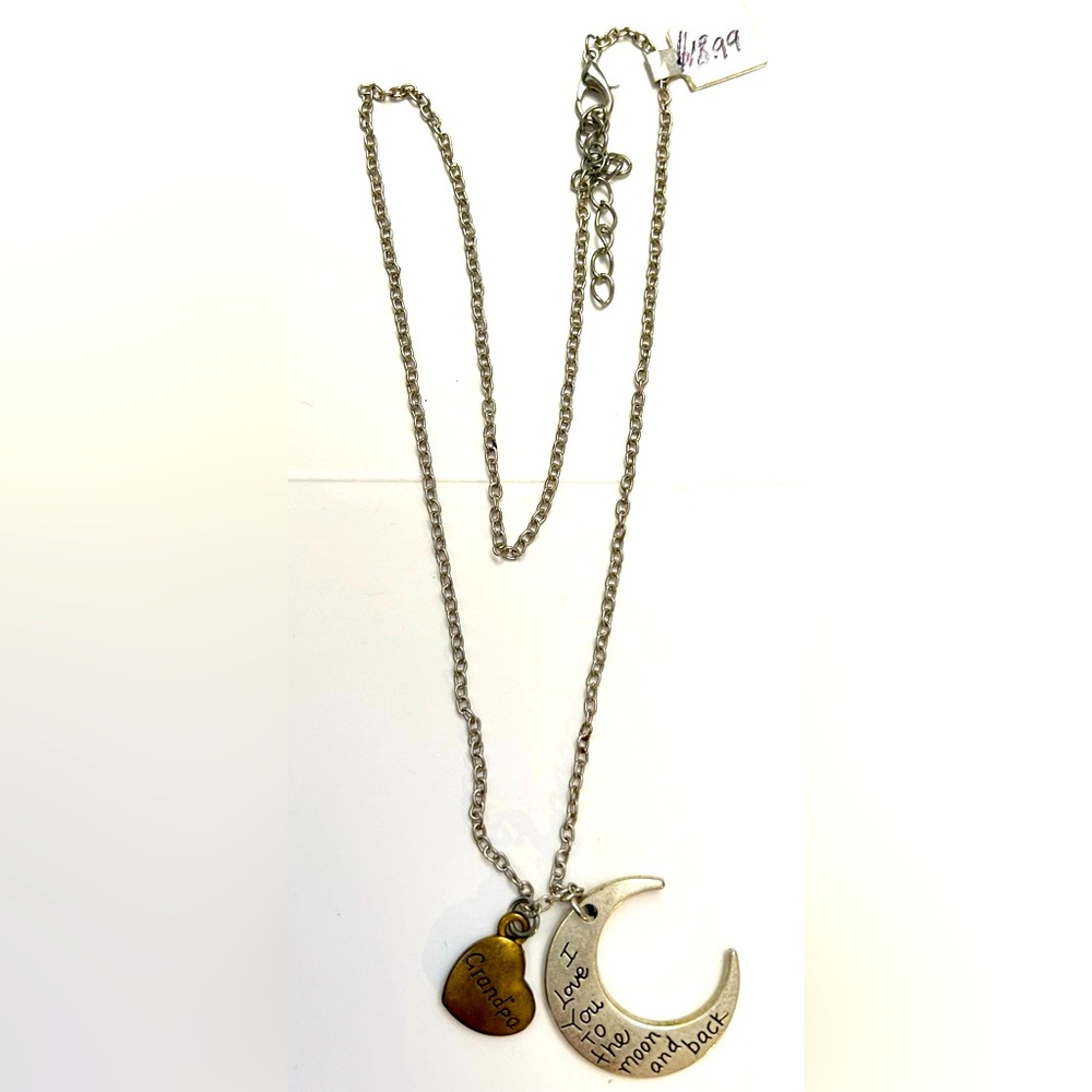 I Love You to the Moon...Grandpa Necklace